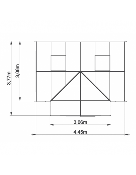 Orangerie Hélène 15.8 m² laquée noire en verre trempé sécurit - ACD