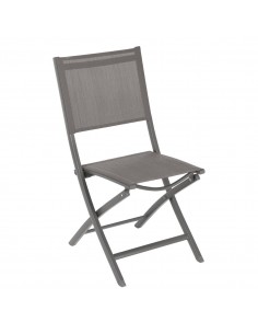 Chaise pliante Essentia - Aluminium Tonka assise Wengé