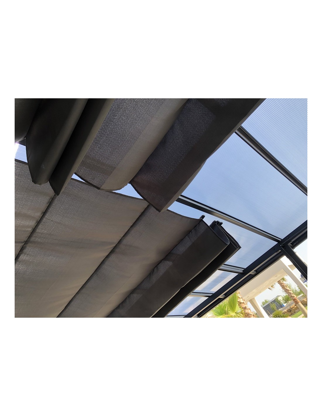 Remplacement Référence Pour Pergola Cadiz 4x3m toit de protection solaire crème 