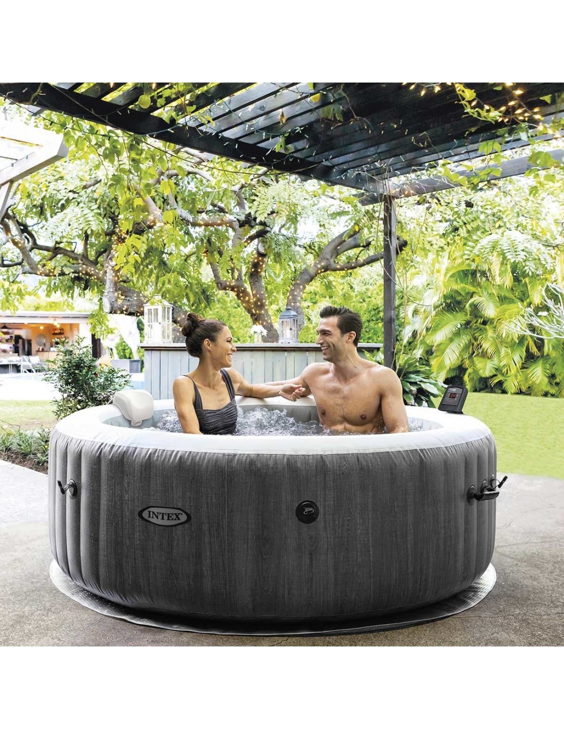 Spa Gonflable Rond Baltik 4 Places 145 X 71 Cm Intex Spa Gonflable Rond Baltik 4 Places 145 X 71 Cm Intex