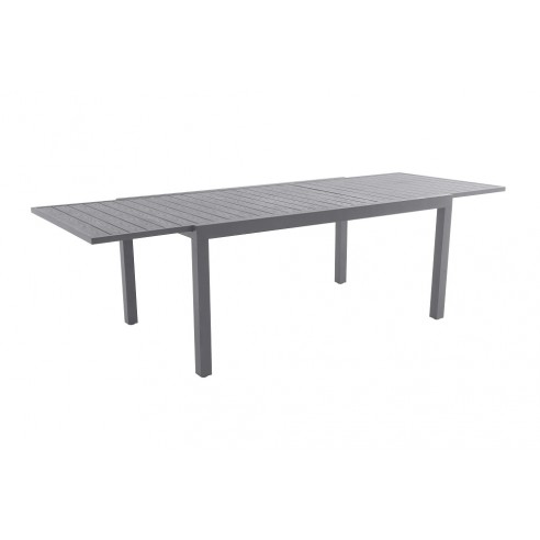 Achat MWH - Table de jardin extensible LANZA - L.165/261 x 100 cm - Aluminium imitation bois