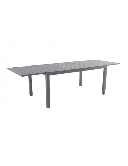 Achat MWH - Table de jardin extensible LANZA - L.165/261 x 100 cm - Aluminium imitation bois