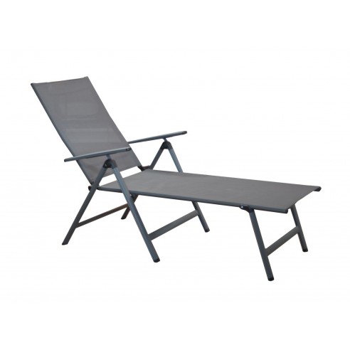 Achat Bain de soleil Ciro - Pliant, aluminium gris - Proloisirs