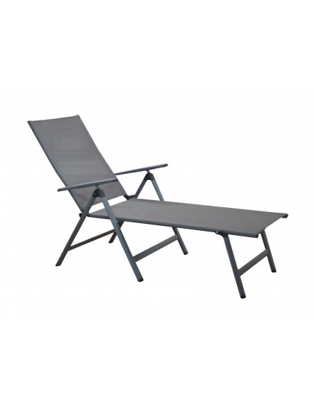 Achat Bain de soleil Ciro - Pliant, aluminium gris - Proloisirs