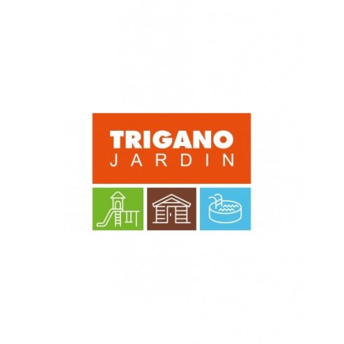 Abri de jardin métal toit plat 5,79 m2 Trigano + kit d'ancrage