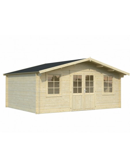 Abri de jardin Klara 17.4 m² en bois massif 28 mm