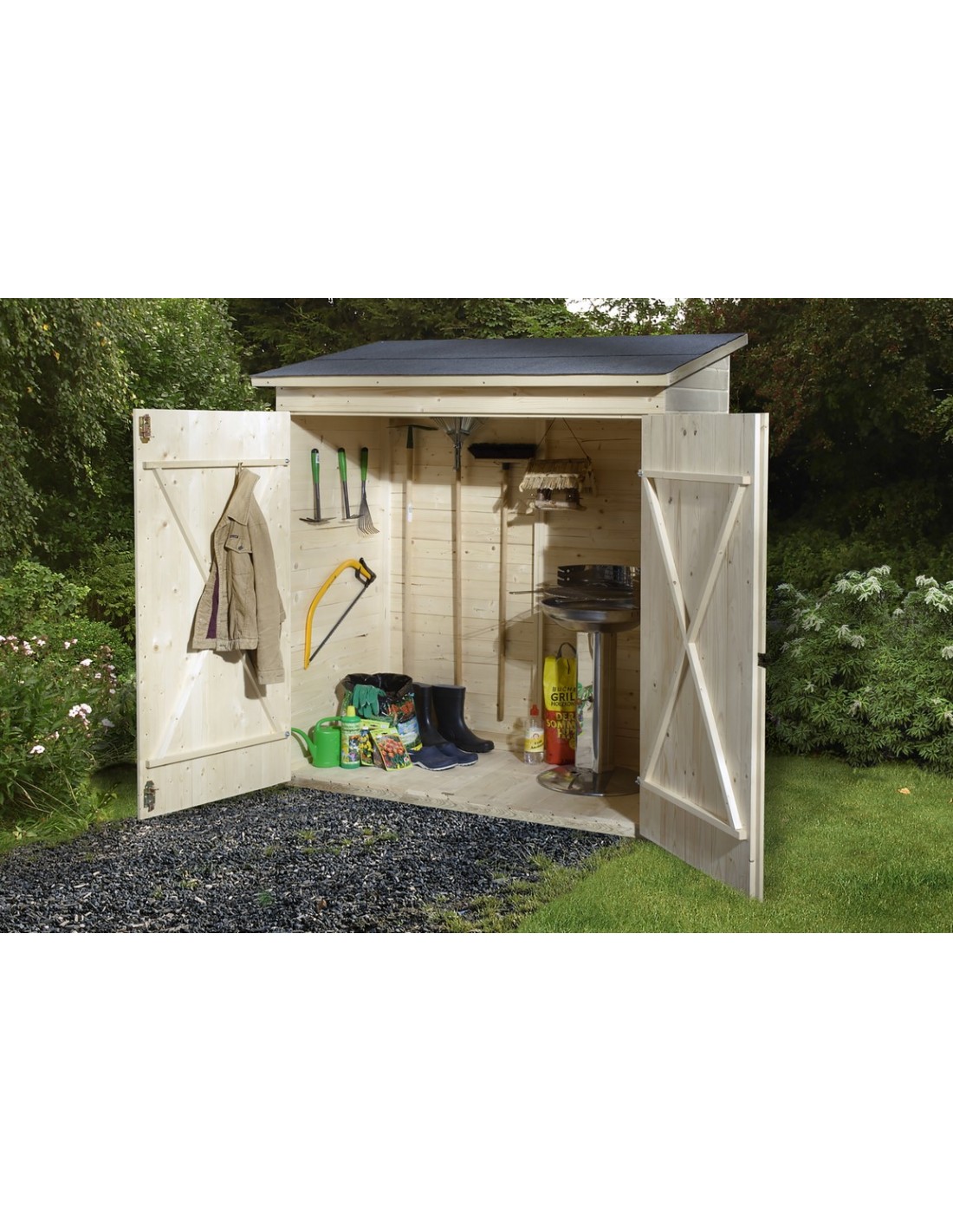 Armoire de jardin WEKA 361 A en bois massif 14 mm.