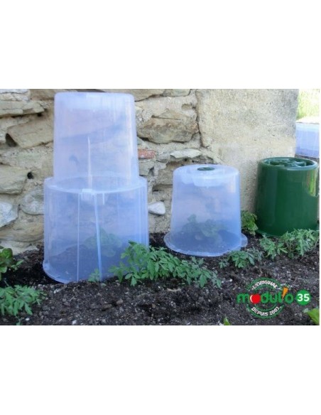 Lot de 3 Cloches potagères à forcer Modul'o 35+6 piquets d'ancrages