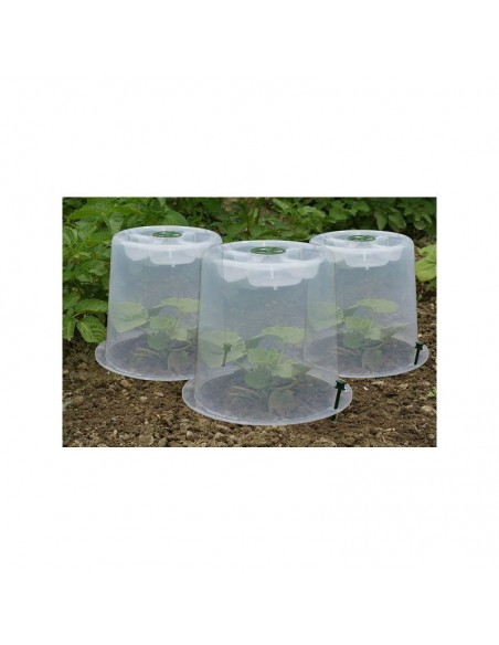 Lot de 3 Cloches potagères à forcer Modul'o 35+6 piquets d'ancrages