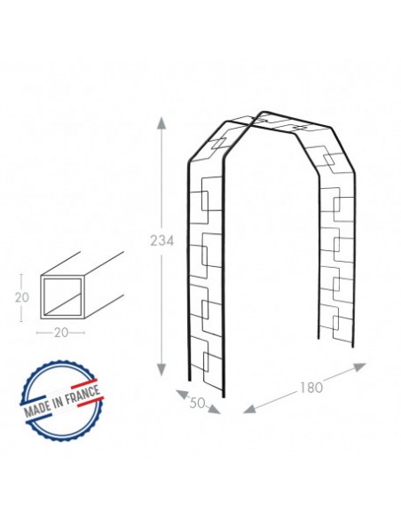 Arche "décor géométrique" coloris Anthracite