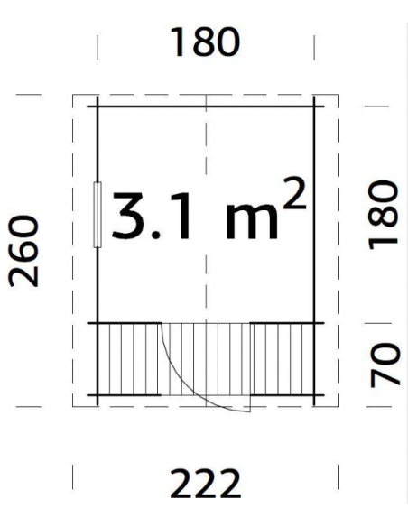 Maisonnette STINA pour enfants avec plancher