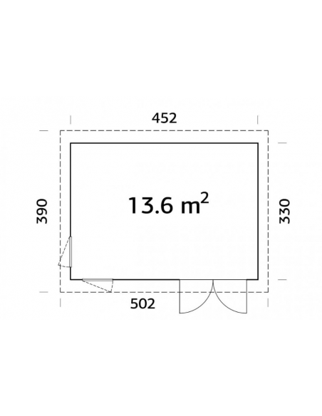 Abri de jardin Simone 14.9 m² en bois massif 88 mm