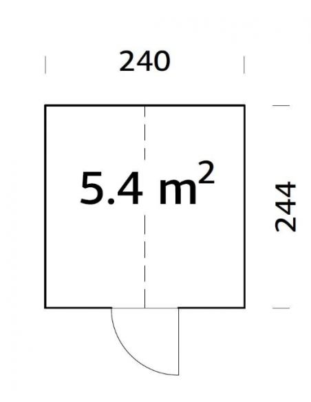 Serre de jardin Emilia 5.8 m² en bois traité autoclave et verre trempé 4 mm