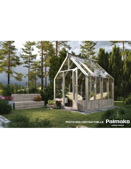 Serre de jardin Emilia 5.8 m² en bois traité autoclave et verre trempé 4 mm
