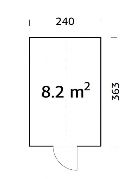 Serre de jardin Emilia 8.7 m² en bois traité autoclave et verre trempé 4 mm