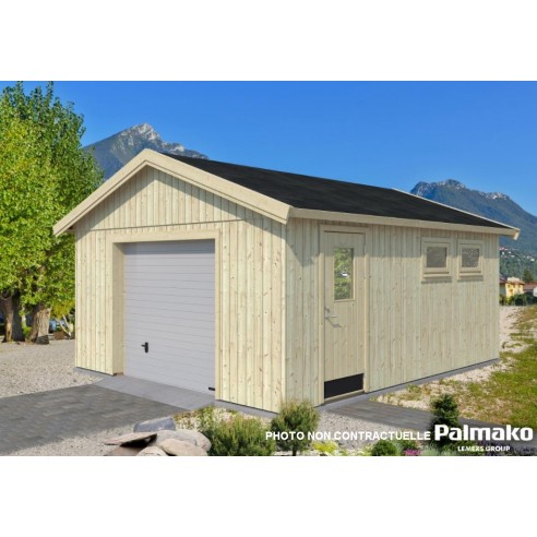 Garage Andre 24.6 m² en bois massif 160 mm