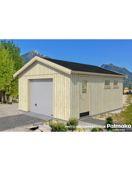 Garage Andre 24.6 m² en bois massif 160 mm