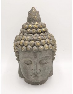 Statue tête de bouddha H.34.5 cm