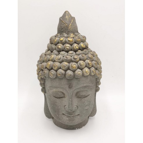 Statue tête de bouddha H.34.5 cm