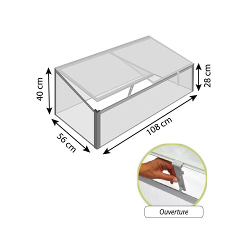 Serre châssis pour semis en polycarbonate