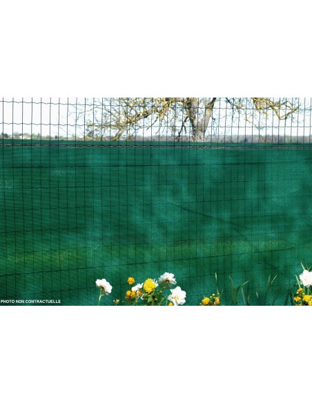 Brise vue JANY vert 1.2x10 m en polyéthylène 90 g/m²