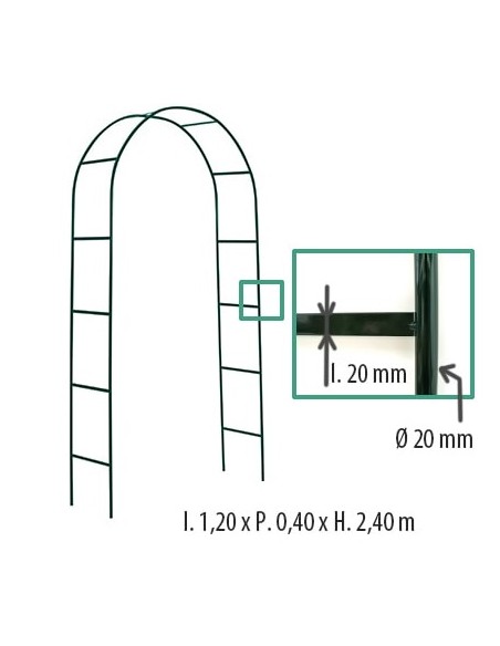 Arche double JANY 120x40xH240 cm