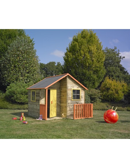 Maisonnette Loulou en bois traité  avec plancher