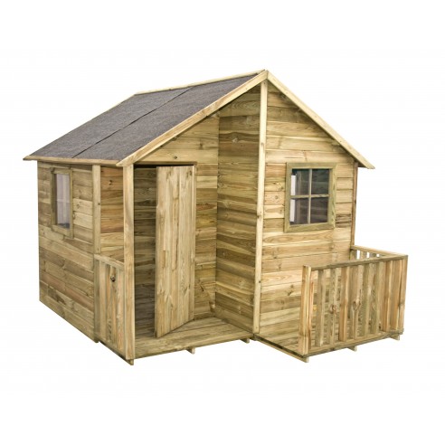 Maisonnette Loulou en bois traité  avec plancher