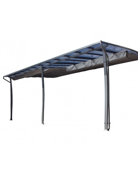 Achat Pergola adossée STOCKHOLM 3.5 x 6 m - Polycarbonate, acier, aluminium - Couleurs du monde