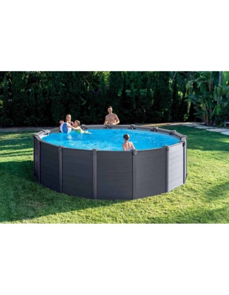 Kit piscine Ronde Graphique - D.4.78 x H.1,24 m - Intex