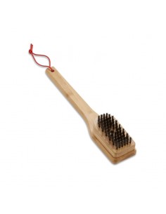 Brosse de nettoyage en bambou 30cm pour grille de barbecue Weber