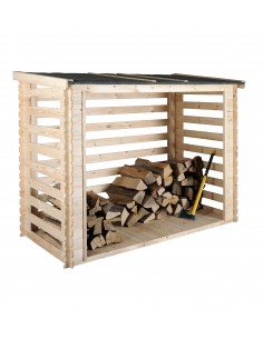 Bûcher Côme Jardipolys en bois massif 19 mm - Capacité 3.5 stères