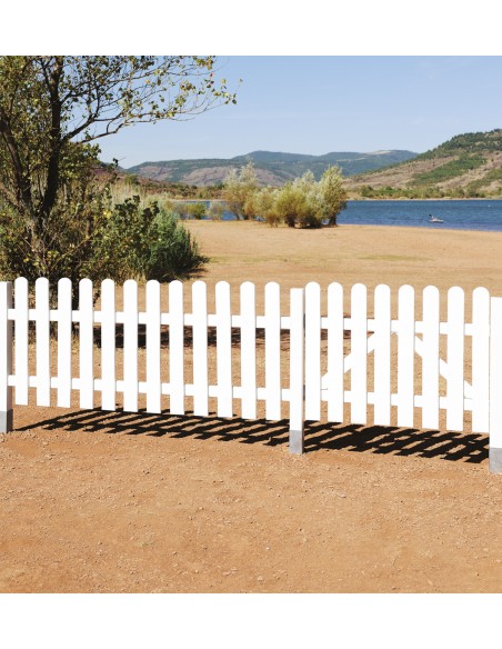 Portillon à lattes droites en bois traité H80xL100 cm