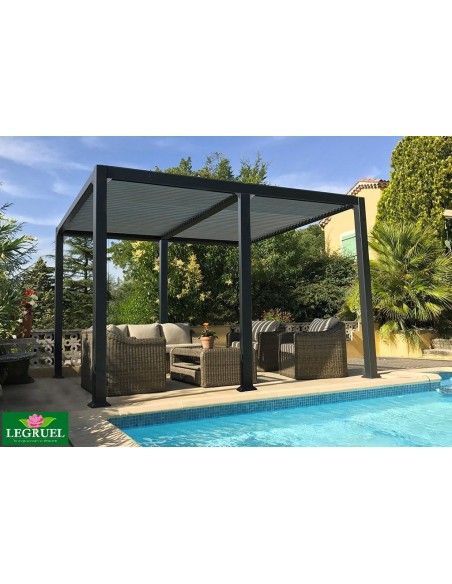 Achat COULEURS DU MONDE - Pergola bioclimatique autoportante GAÏA - 3 x 4 m