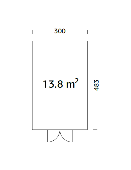 Serre de jardin Emilia 13.8 m² en bois traité autoclave et verre trempé 4 mm