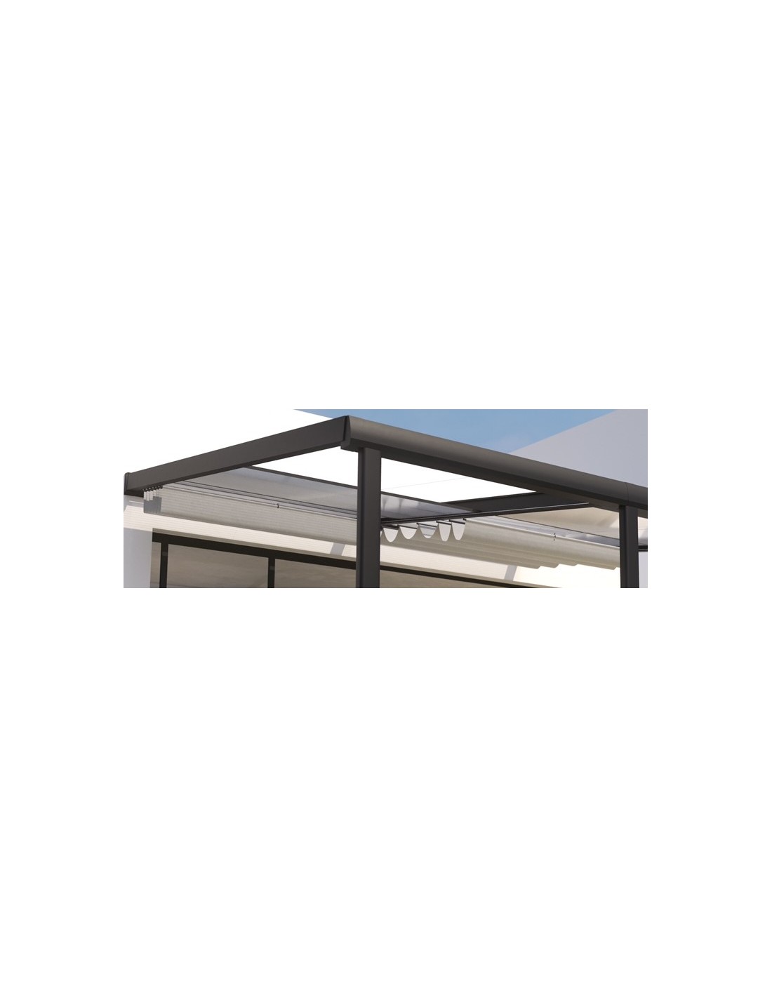 Store brise-vue en textilène coulissant pour pergola Athezza ou Edena