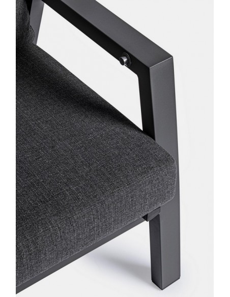 Canapé inclinable 2 places Anthracite - Bizzotto