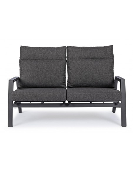 Canapé inclinable 2 places Anthracite - Bizzotto