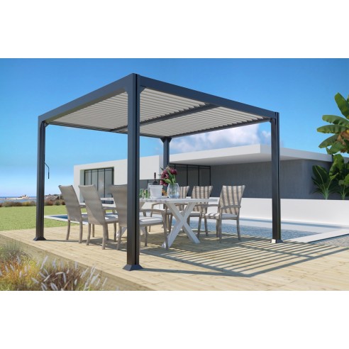 Achat Pergolas bioclimatique autoportante DENVER 3 x 3 m - Couleurs du monde