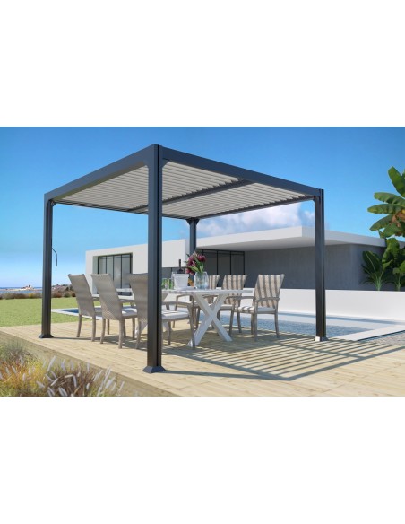 Achat Pergolas bioclimatique autoportante DENVER 3 x 3 m - Couleurs du monde