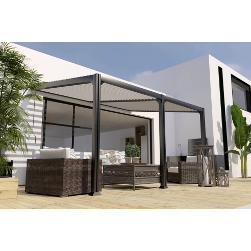 Achat Pergola adossée MELBOURNE 3 x 4 m - Aluminium