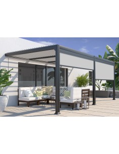 Achat COULEURS DU MONDE - Pergola adossée bioclimatique SEATTLE - 3 x 6 m - Aluminium