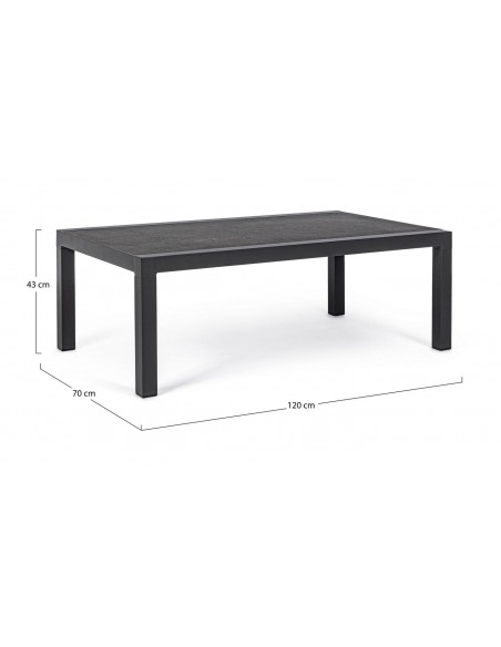 Table basse Kledi Anthracite 120 x 70cm - Bizzotto