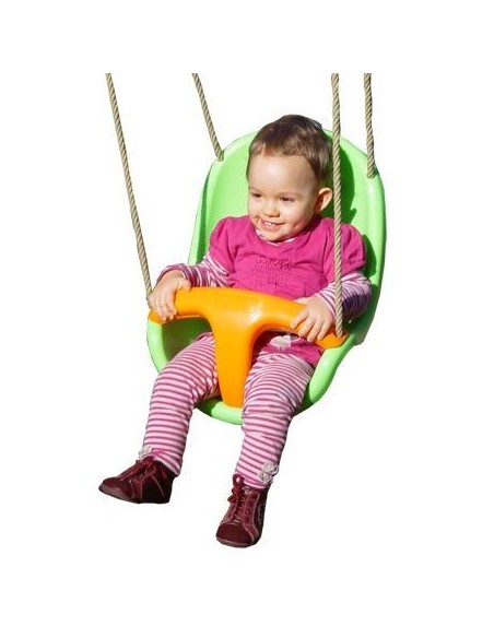 Siège bébé sécurité BABY'K Vert/orange réglable - Balançoire 1.9/2.5 m