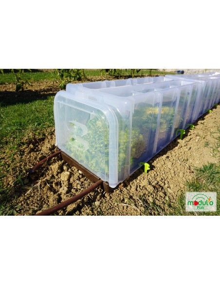 Lot de 6 Modul'oplak+6 bouchons-Paillage rigide et durable