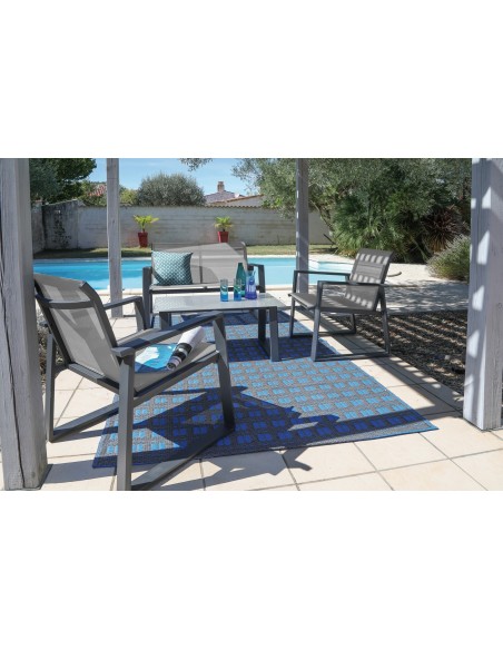 Achat Salon de Jardin Alice - 4 personnes Graphite Gris - Proloisirs