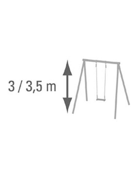 Achat Balançoire bois luxe réglable grande assise pour grand portique H3/3.5 m - Trigano jardin