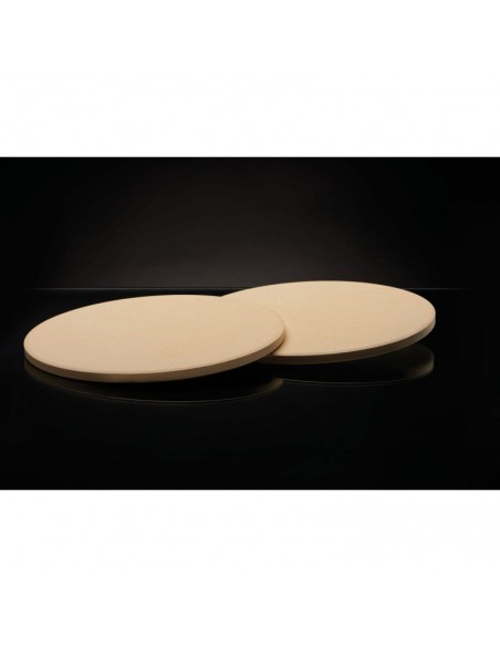 Lot de 2 pierres à pizza D.25cm pour barbecue