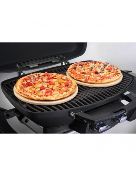 Lot de 2 pierres à pizza D.25cm pour barbecue