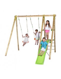 Portique DANI tout bois de 2.3 m avec balançoires - Enfants 3/12 ans